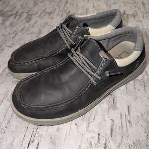 Hey Dude Men's Paul leather Loafers Size 8
